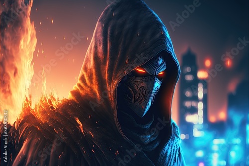 Scary Knight burning down the whole city