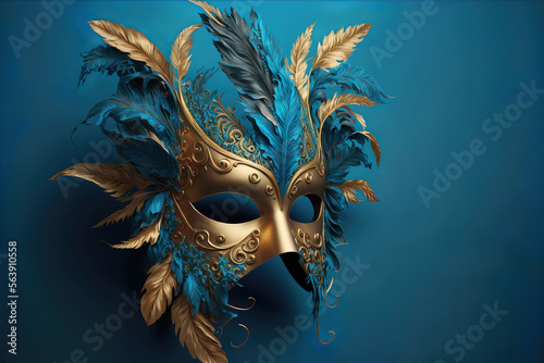 colorful venetian venice carnival mask, generative ai © Gbor