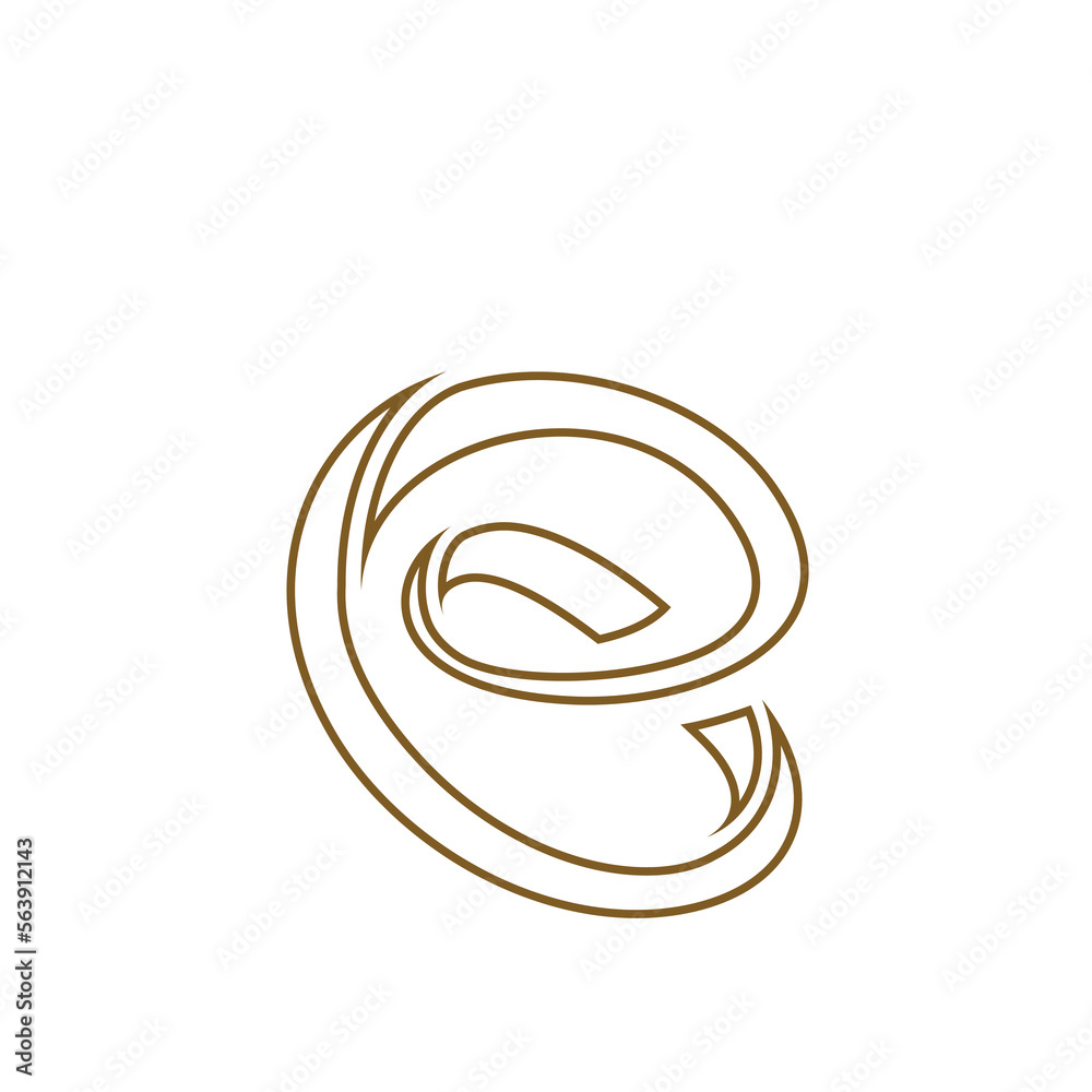 Obraz premium Letter b outline logo icon