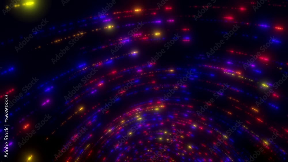 Orbiting bright beams of light with particles. Orbiting bright beams of light with particles.