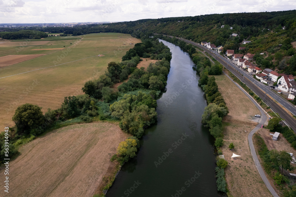 view of the river and city frome drone view of the river and city frome drone