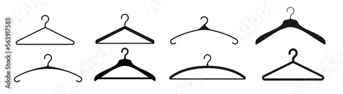 Hanger icon set. Vector illustration photo