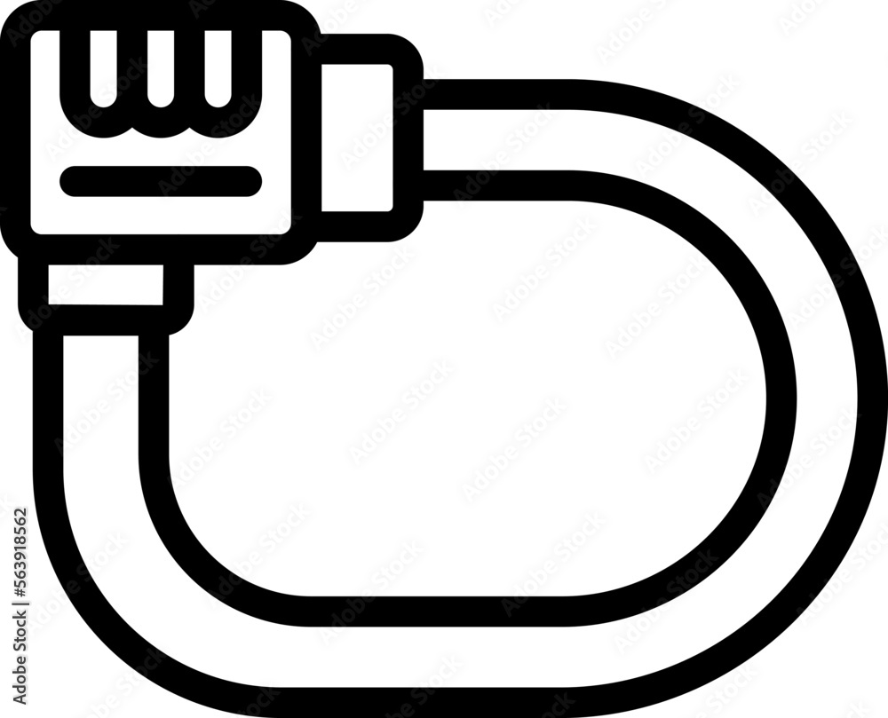 Bike lock icon outline vector. Safety cycle. Secure safe Bike lock icon outline vector. Safety cycle. Secure safe