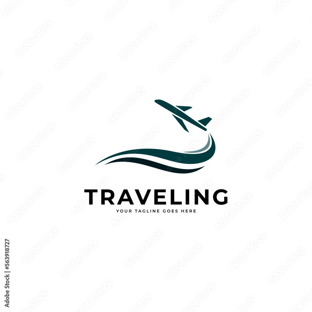 Fototapeta premium Travel logo icon vector template.