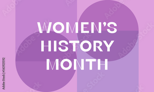 Women's History Month - card, poster, template, background. EPS-10