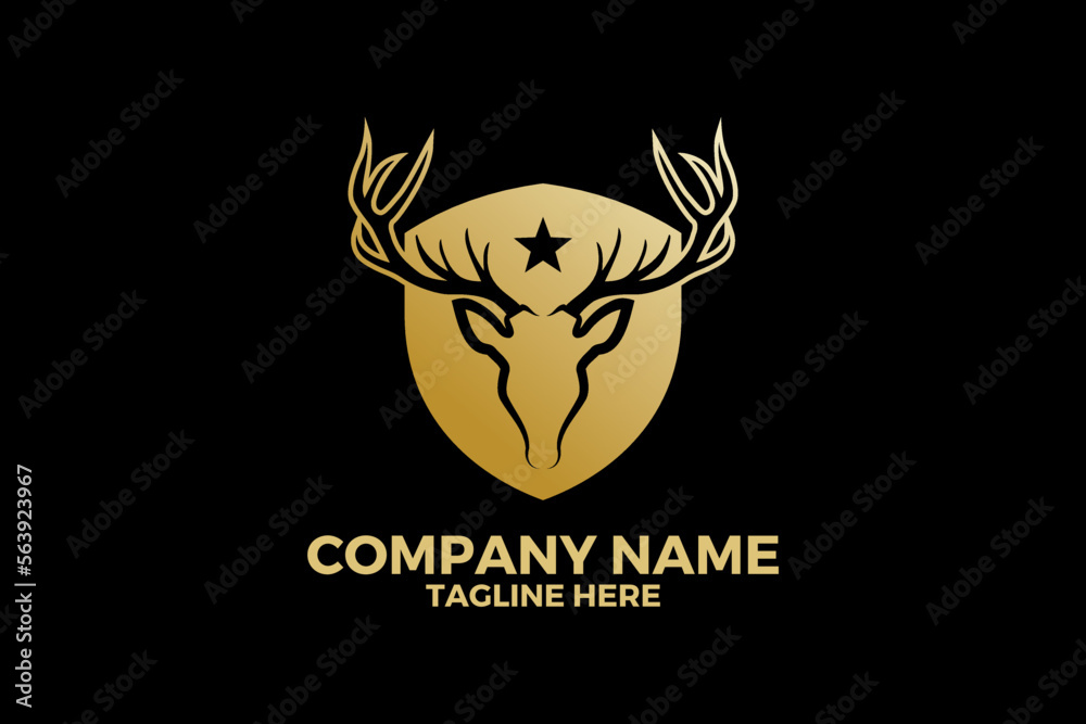 logo created with the deer head on shield. suitable for all kinds of industries but mainly for those modern businesses for the clothing, tattoo, security, or decoration industry. logo created with the deer head on shield. suitable for all kinds of industries but mainly for those modern businesses for the clothing, tattoo, security, or decoration industry.