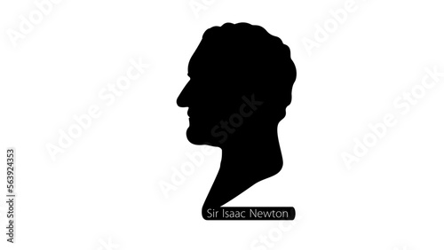 Isaac Newton silhouette