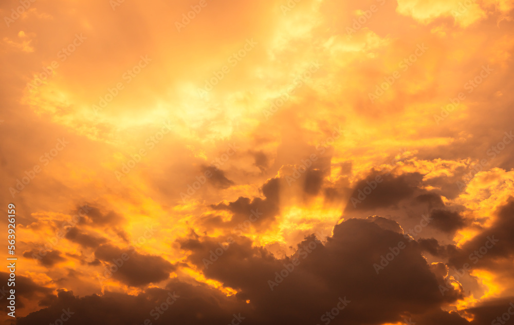 Beautiful sky sunset and clouds background