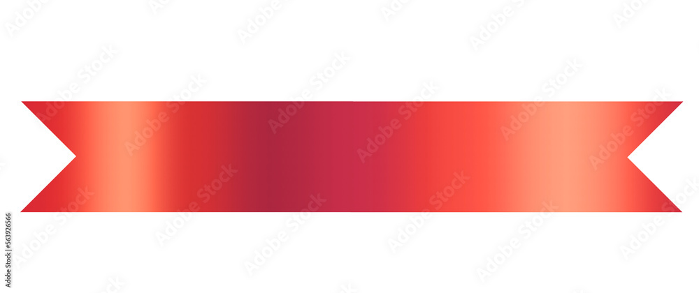 Red banner with ribbon