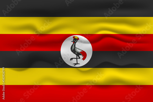 Free Download Waving flag of the country Uganda. Vector illustration. - GFXLoad