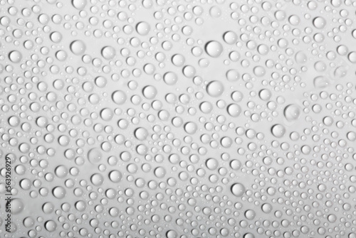 Wallpaper Mural Water drops on glass as a background. Condensation on a cold drink. White background with drops texture. Torontodigital.ca