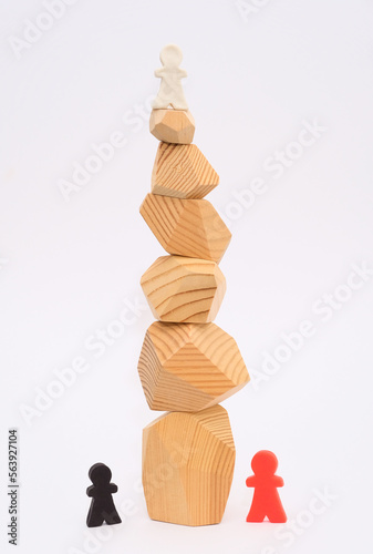 Metaphorical image of imbalance, inequality