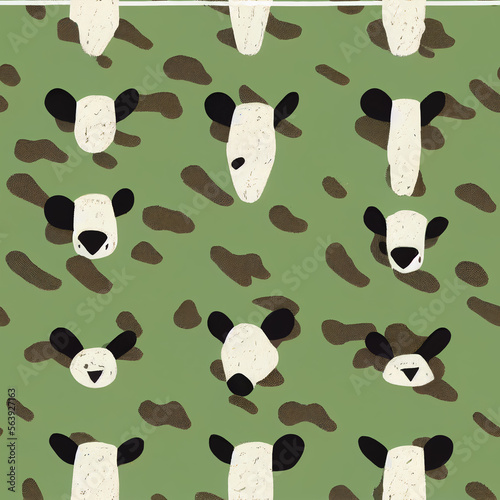 seamless camouflage pattern with pandas - Floya FYN021 photo