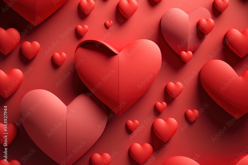 Colorful hearts background. ,made with Generative AI Colorful hearts background. ,made with Generative AI