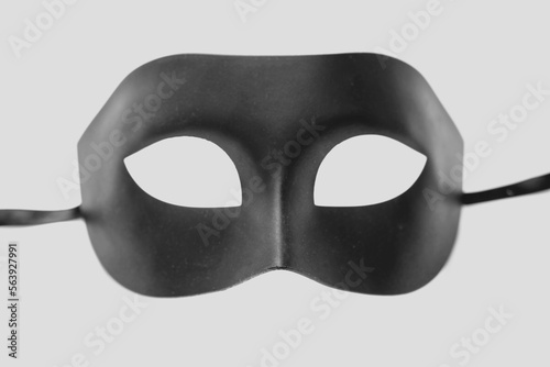 Carnival Venetian mask black color isolated on white © Rawf8