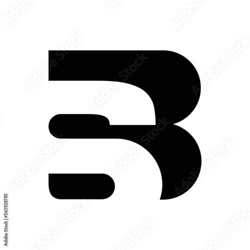 Letter S and B negative space 