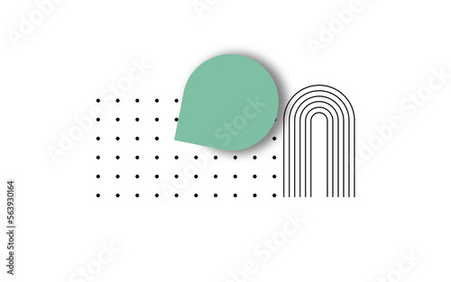 Abstract graphic illustration with geometric shapes PNG