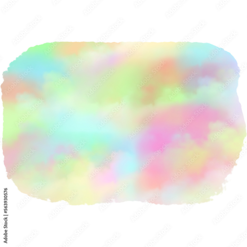 Brush background with cloud texture rainbow color 