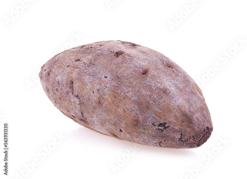 Purple Sweet Potatoes on white background