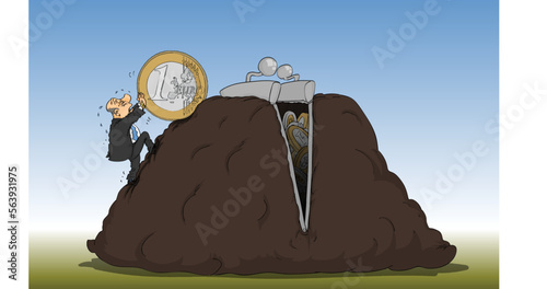 Foto Bussines man wallet money Sisyphus