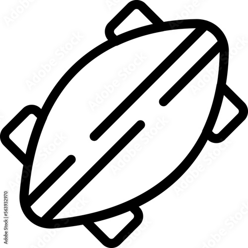 Hipster longboard icon outline vector. Sport activity. Sport retro