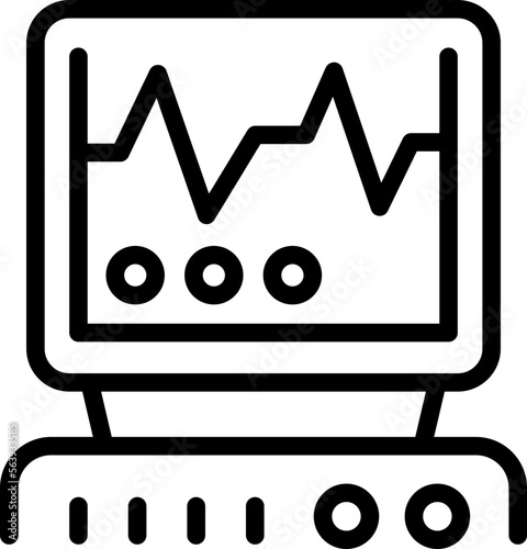 Cardio equipment icon outline vector. Hospital room. Medical patient