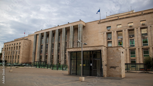 The entrance to the Palace of Justice in Palermo, Sicily photo