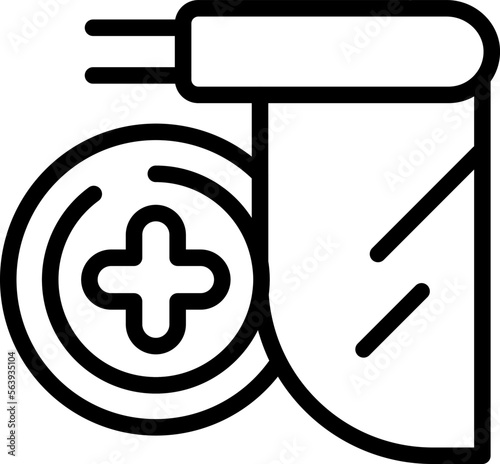 Emergency room enter icon outline vector. Clinic office. Nurse care