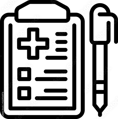 Patient card icon outline vector. Medicine patient. Care nurse