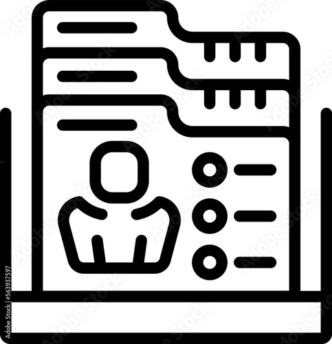 Patient folder icon outline vector. Medical office. Nurse care