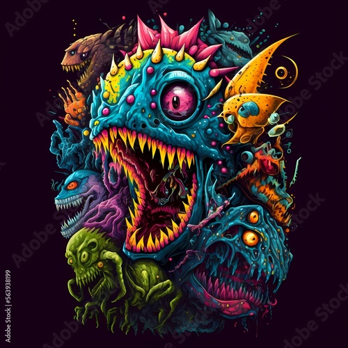 design Monster art graphic colorful