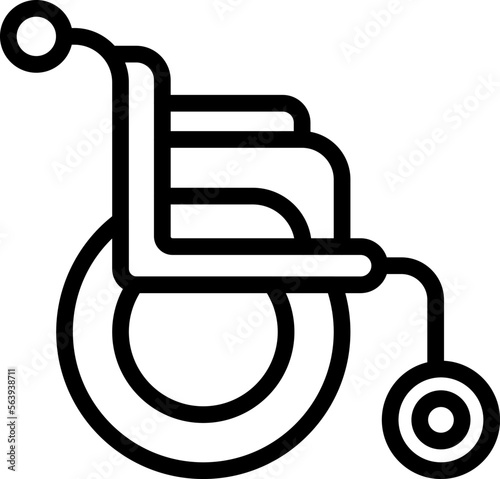 Wheelchair icon outline vector. Office clinic. Medicine patient