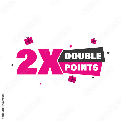 Double benefit from shopping. Promotional poster for social networks, shops and websites