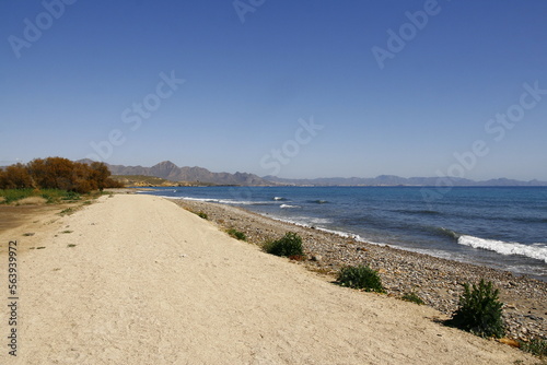 La plage de Puntas de Calnegre  site naturel situ   dans la province de Murcia dans le sud de l Espagne