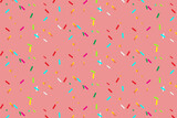 Pattern with geometric elements in the form of ice cream flakes in pink tones. Abstract Background