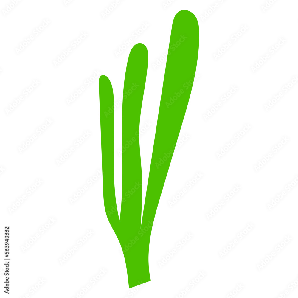 Green spring shoot silhouette, icon, stroke, outline Green spring shoot silhouette, icon, stroke, outline
