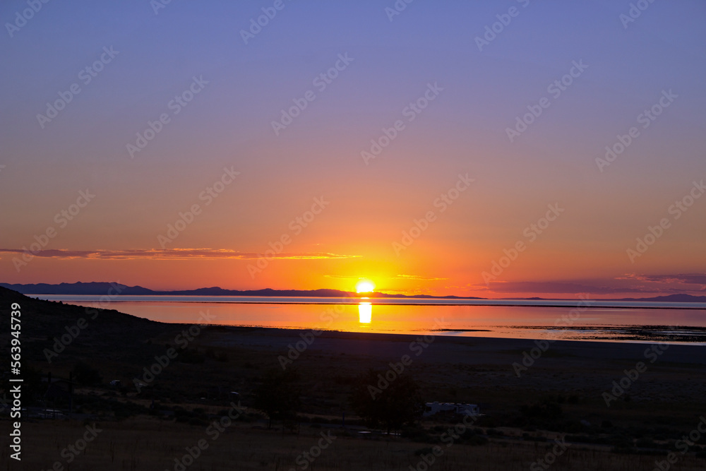 antelop island, state park, sun, sunset, sundown, utah, state, park, lake, salt, usa, island, antelope, coast, shore, beach, landscape, reflections