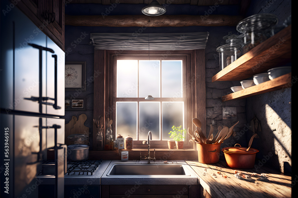 rustic and modern kitchen with natural light rustic and modern kitchen with natural light