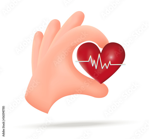 Medicine. Icon, heart arrhythmia. Vector image, isolated.