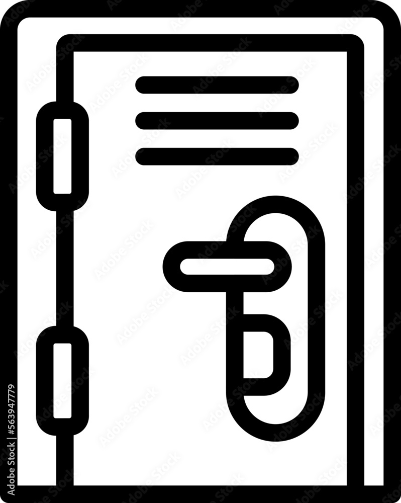 Front door icon outline vector. Home doorway. Wooden design Front door icon outline vector. Home doorway. Wooden design