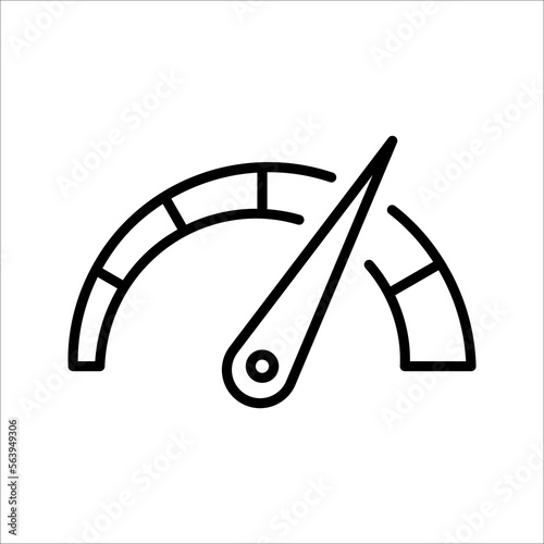 Speedometer icon. Miles per hour. Speed control. Acceleration indicator. vector illustration on white background.