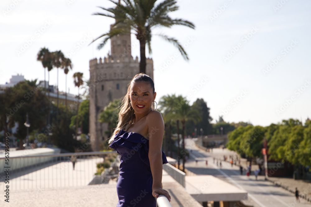 Fototapeta premium woman talking on cell phone