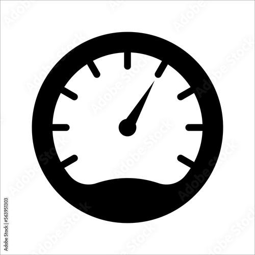 Speedometer icon. Miles per hour. Speed control. Acceleration indicator. vector illustration on white background.
