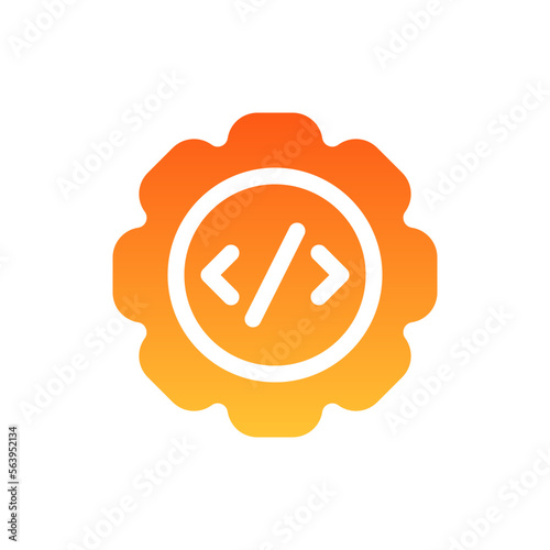 cogwheel flat gradient icon