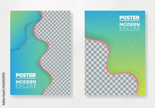 Abstract Poster Template. Brochure and letterhead template design for business. Company identity brochure template collection. Business presentation vector vertical orientation front page mock up set.