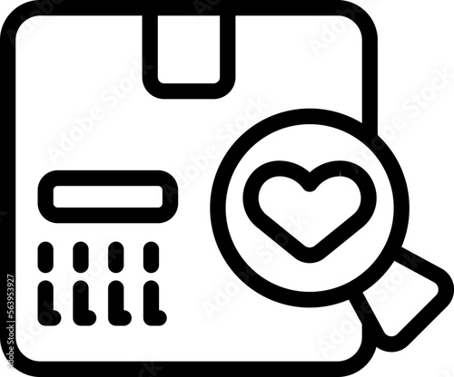 Parcel box icon outline vector. Business person. Map care