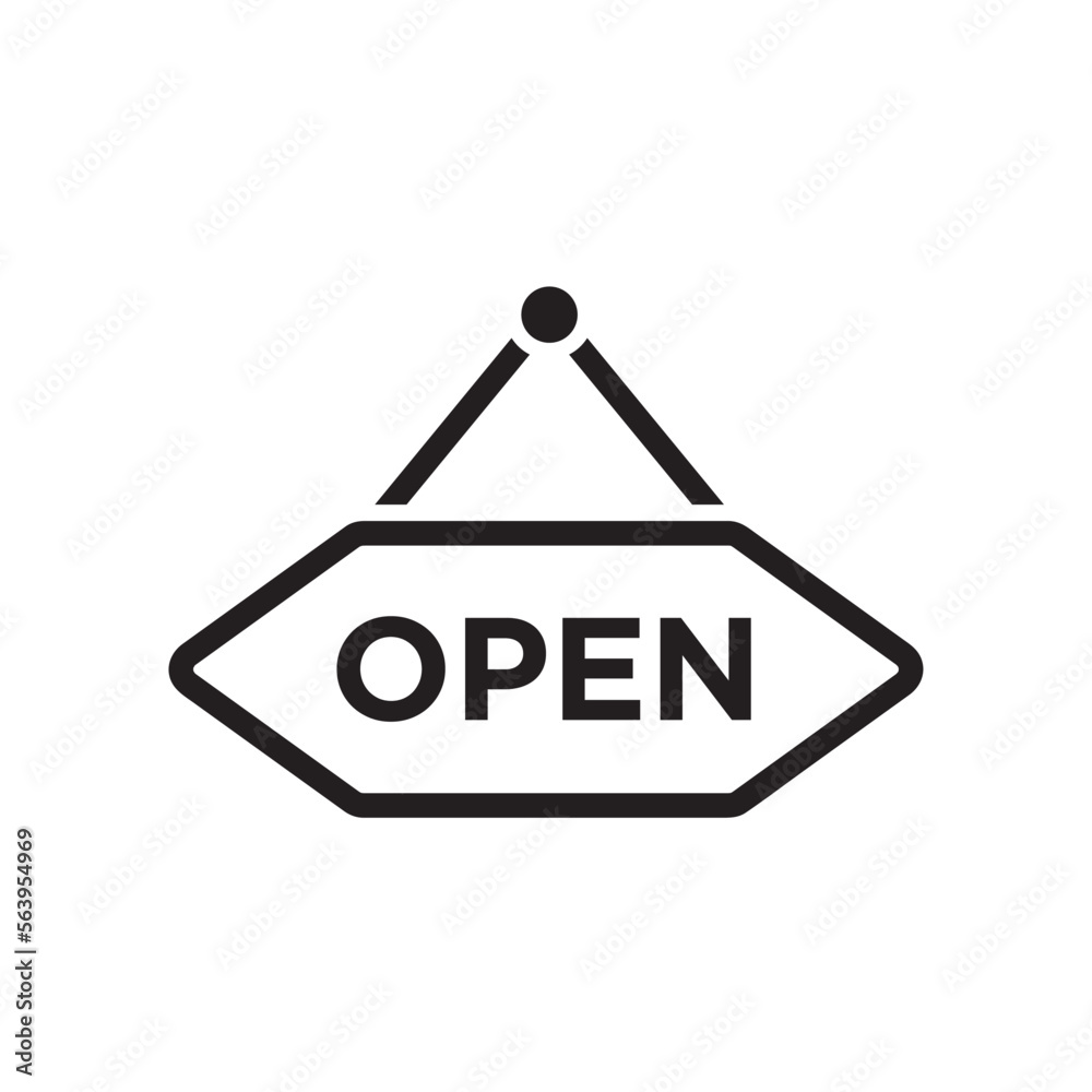 Open Hanging Icon, Open Hanging Illustration Open Hanging Icon, Open Hanging Illustration