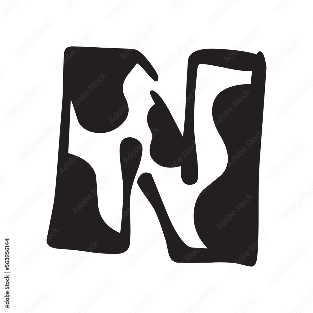 cow print font svg, cow pattern half print font letters alphabet svg ...