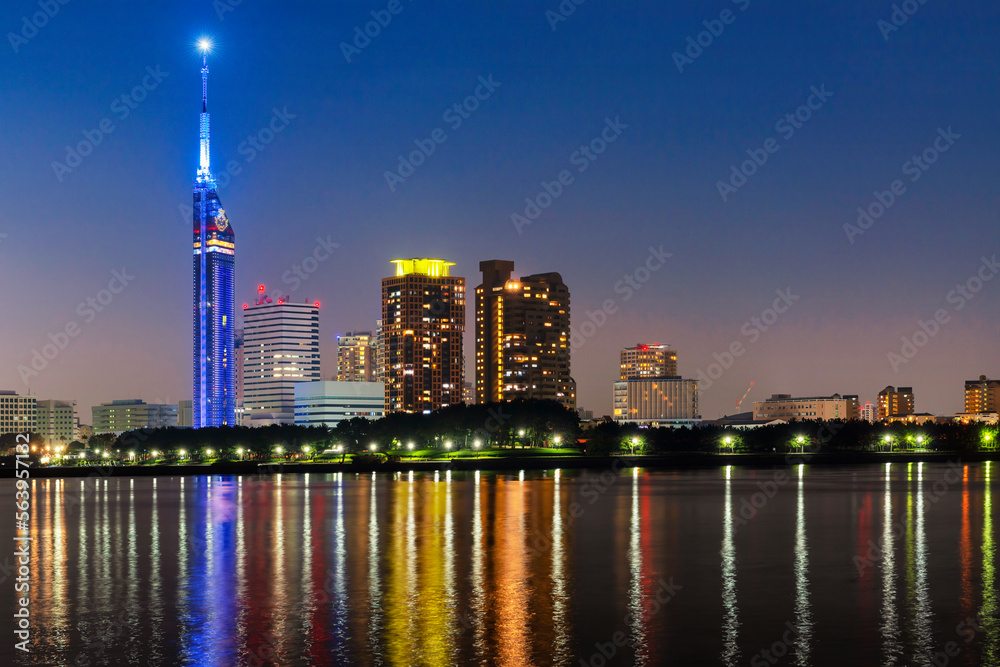 Obraz premium Night urban view.