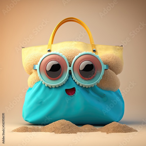 Cute Cartoon Beach Bag Char...